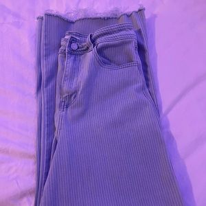 Stripped Blue Baggy Jeans